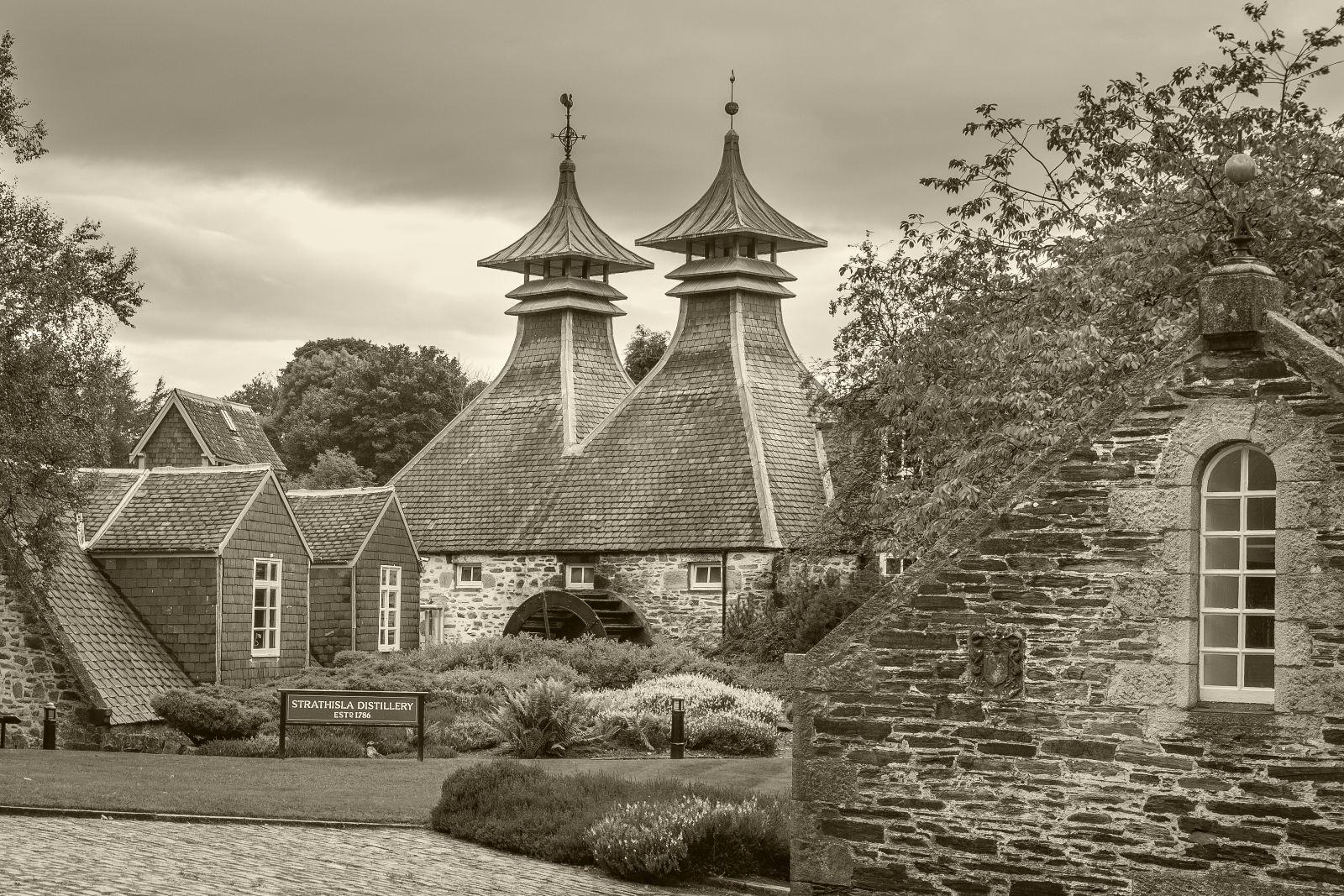 Schottland schwarz-weiß